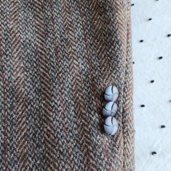 Men's Harris Tweed Blazer, Jack Fraser Jacket made with Scottish Wool, Size L - Picture 5 of 6
